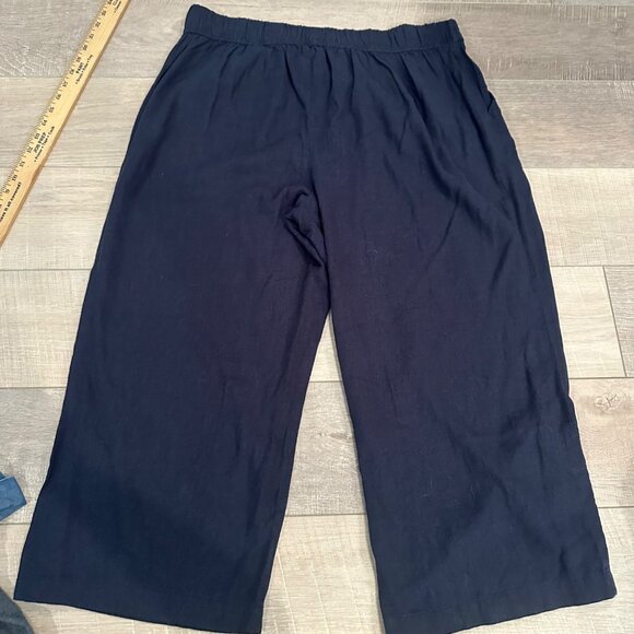 CROFT & BARROW WOMENS MID RISE CROP PANTS X LARGE LINEN - Picture 1 of 7